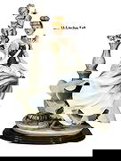 Giuseppe Armani Cinderella at the Fountain Fig: Giuseppe Armani limited edition polychrome porcelain figurine, Cinderella at the Fountain, Disney, Florence Sculture d'Arte, 2008. Cinderella beside cherub fountain. Marked to base with signature and