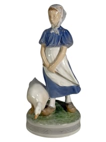 Royal Copenhagen Goose Girl Porcelain Figurine