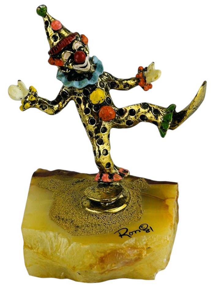 Ron Lee 1947-2017 Circus Clown Figurines Onyx Base - 5
