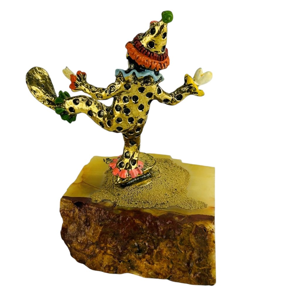 Ron Lee 1947-2017 Circus Clown Figurines Onyx Base - 8