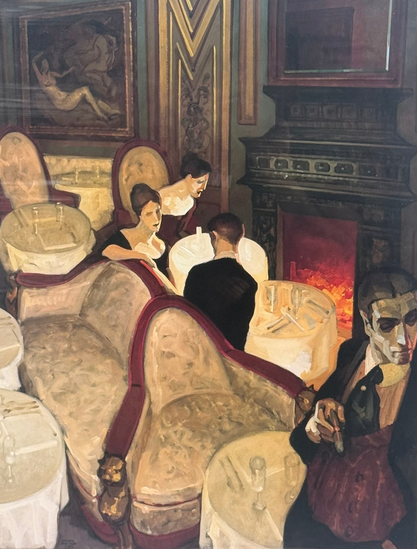 Juarez Machado Paris Cafe Scene Offset Lithograph - 2