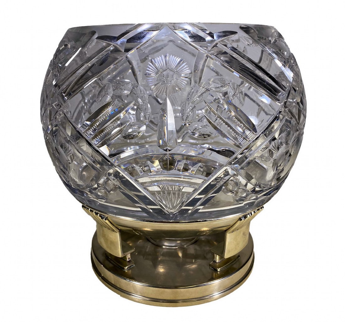 1910s WMF German Crystal & Silverplated Bowl (1 of 14)