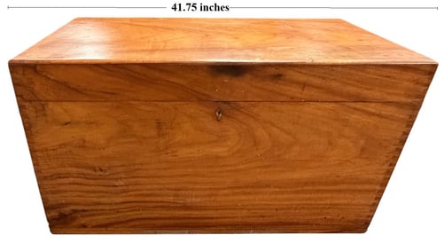 Chubb & Sons, London Large Wood Trunk SIGNED