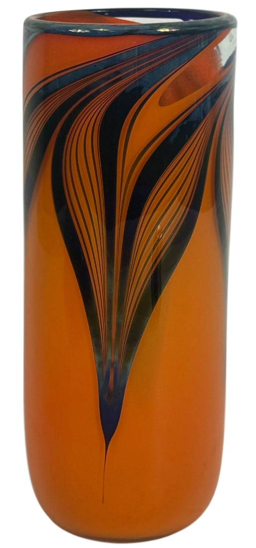 Randy Strong Studio Art Glass Pulled Feather Vase (1 of 8)