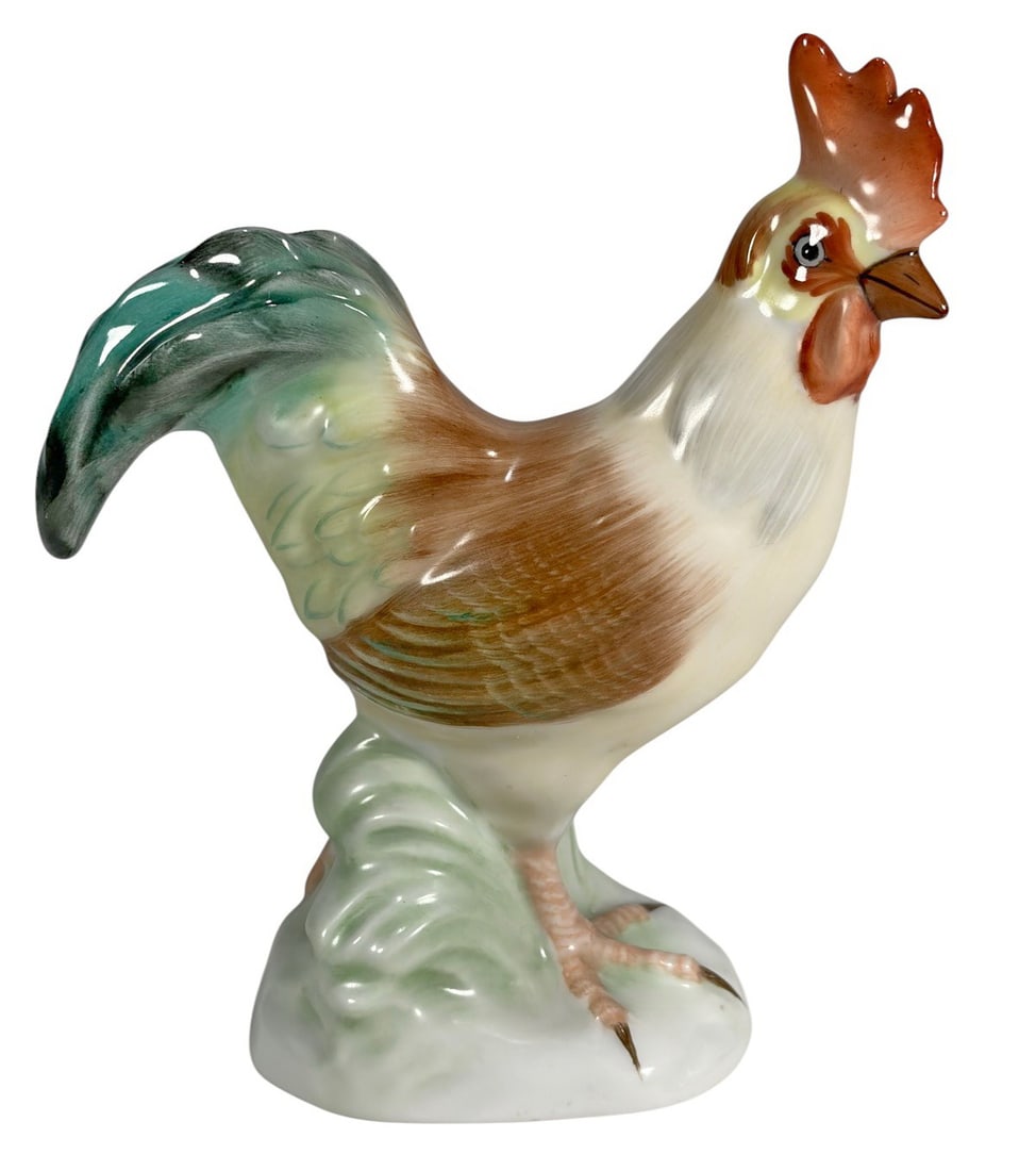 Herend Hungary Standing Rooster Porcelain Figurine (1 of 4)