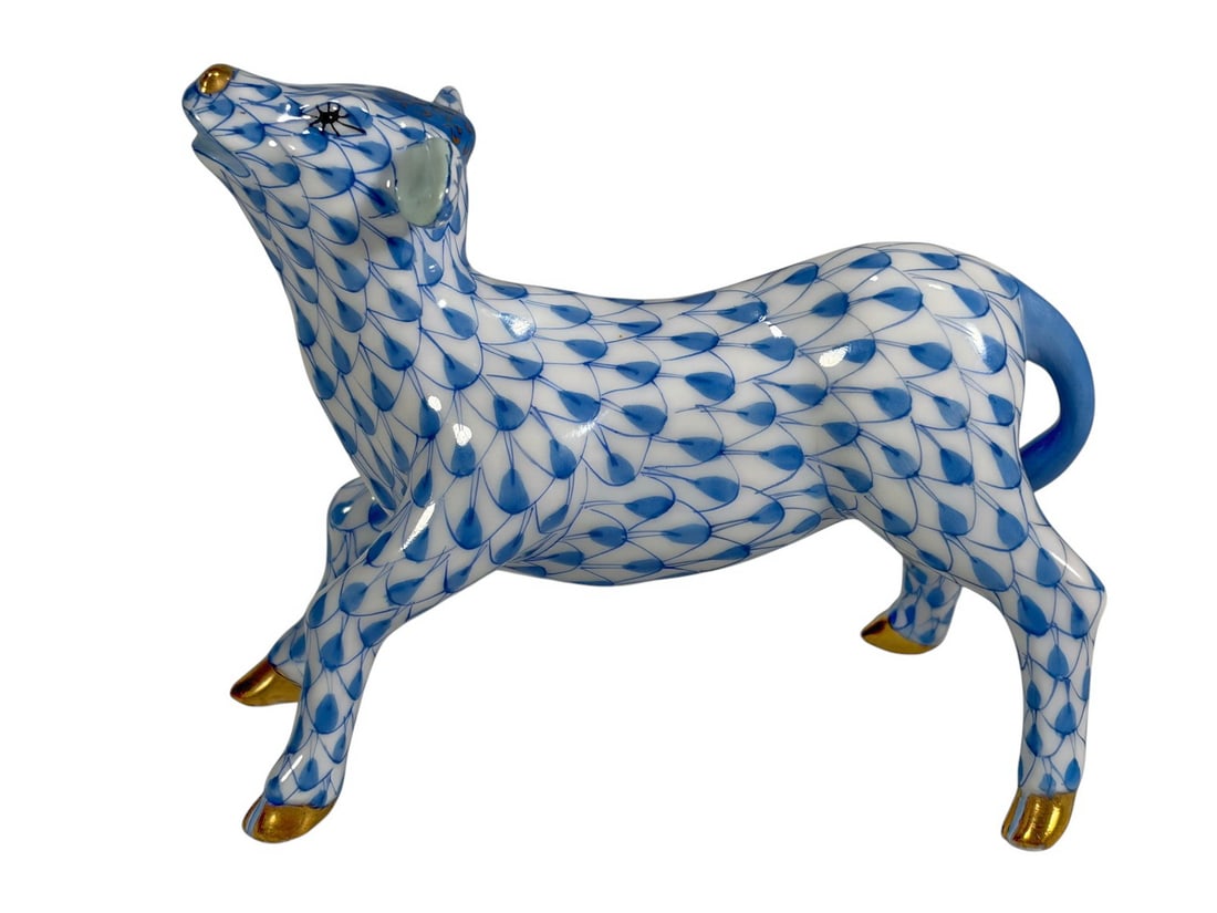 Herend Hungary Fishnet Calf Porcelain Figurine (1 of 6)