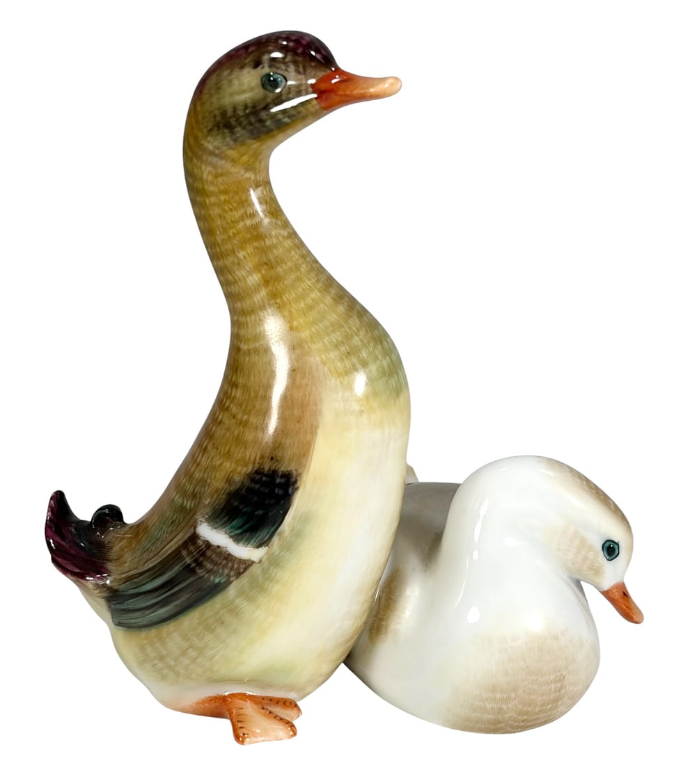 Herend Hungary Naturalistic Ducks Porcelain Fig (1 of 5)