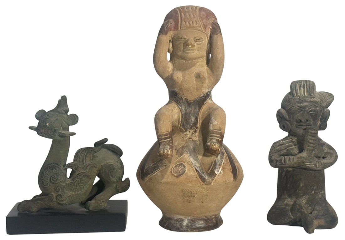 Pre-Columbian Style Figures Incl. Met Museum 3pcs (1 of 6)