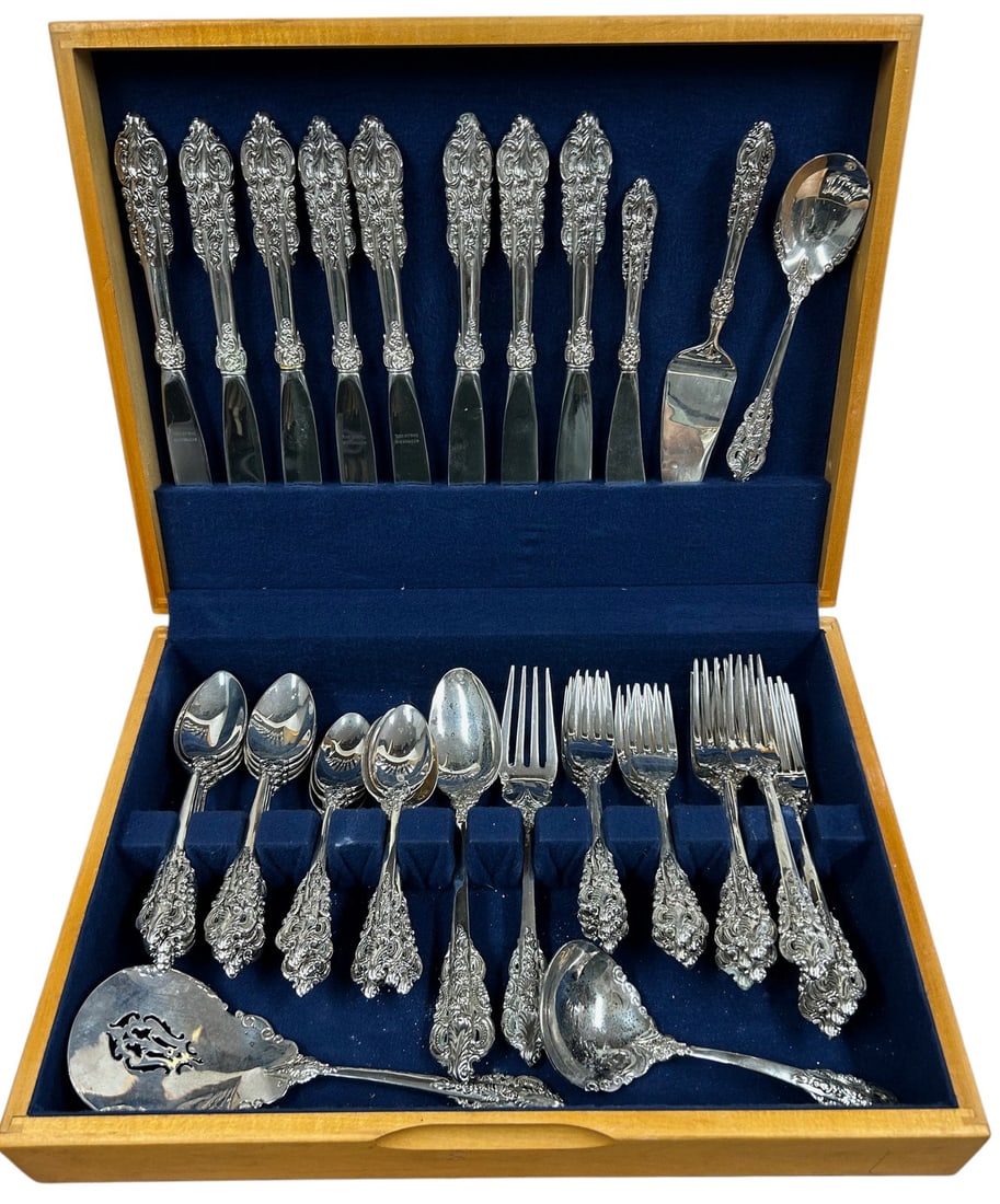 Godinger Baroque Silverplated Flatware Set 47pcs (1 of 7)