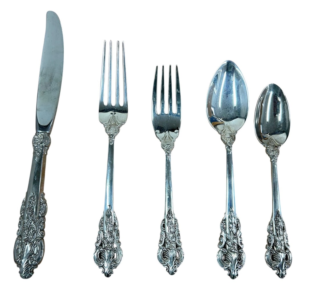 Godinger Baroque Silverplated Flatware Set 47pcs - 4