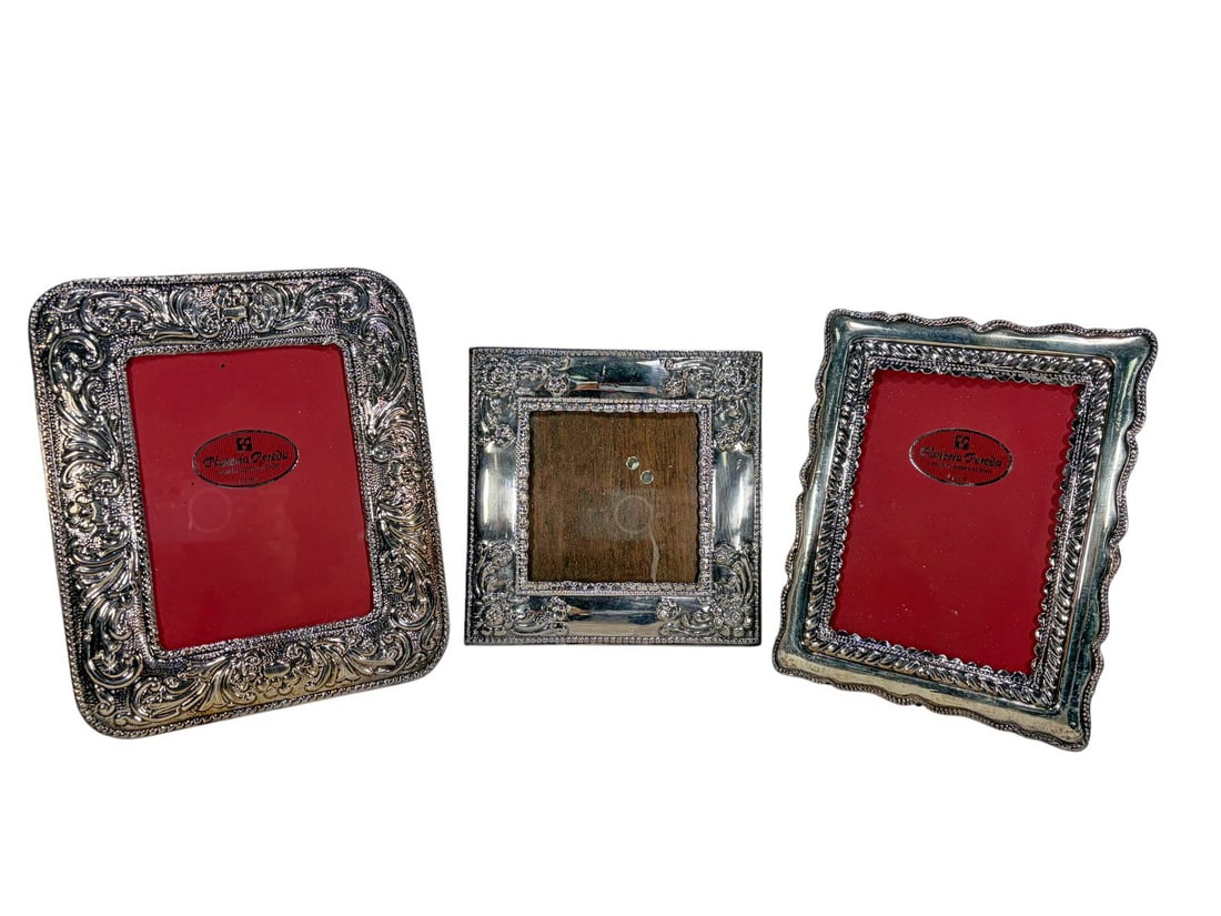 Plateria Pereda 950 Silver Picture Frames 3pc LOT (1 of 9)