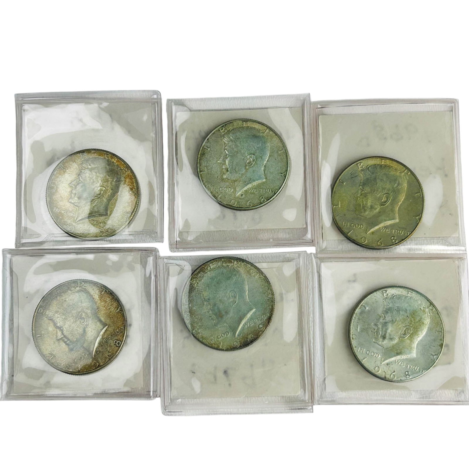 6 Kennedy Half Dollars 1965-1969D Assorted Dates (1 of 8)