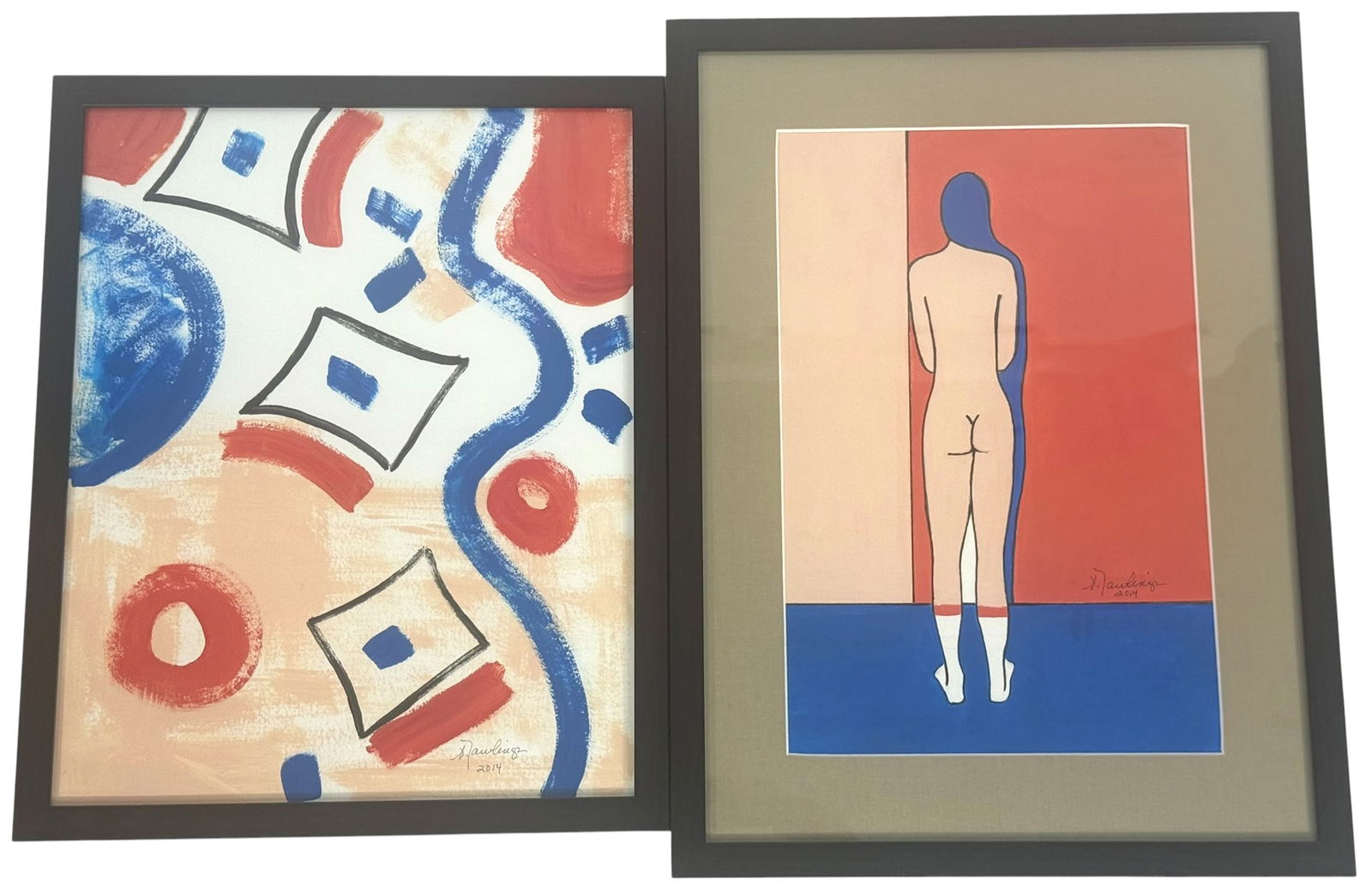 Annette Rawlings Oil Paintings on Paper 2pc LOT (1 of 6)