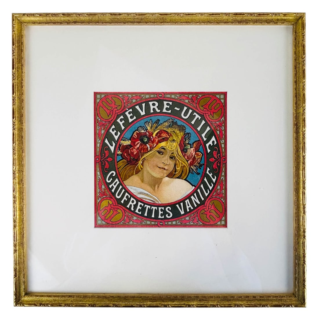 Advertising Color Lithograph Prints FRAMED 5pc LOT (1 of 13)