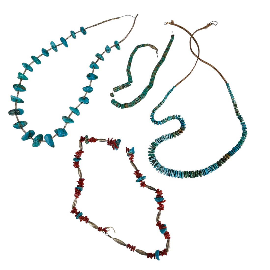 Native American Indian Turquoise Coral Jewelry LOT (1 of 7)
