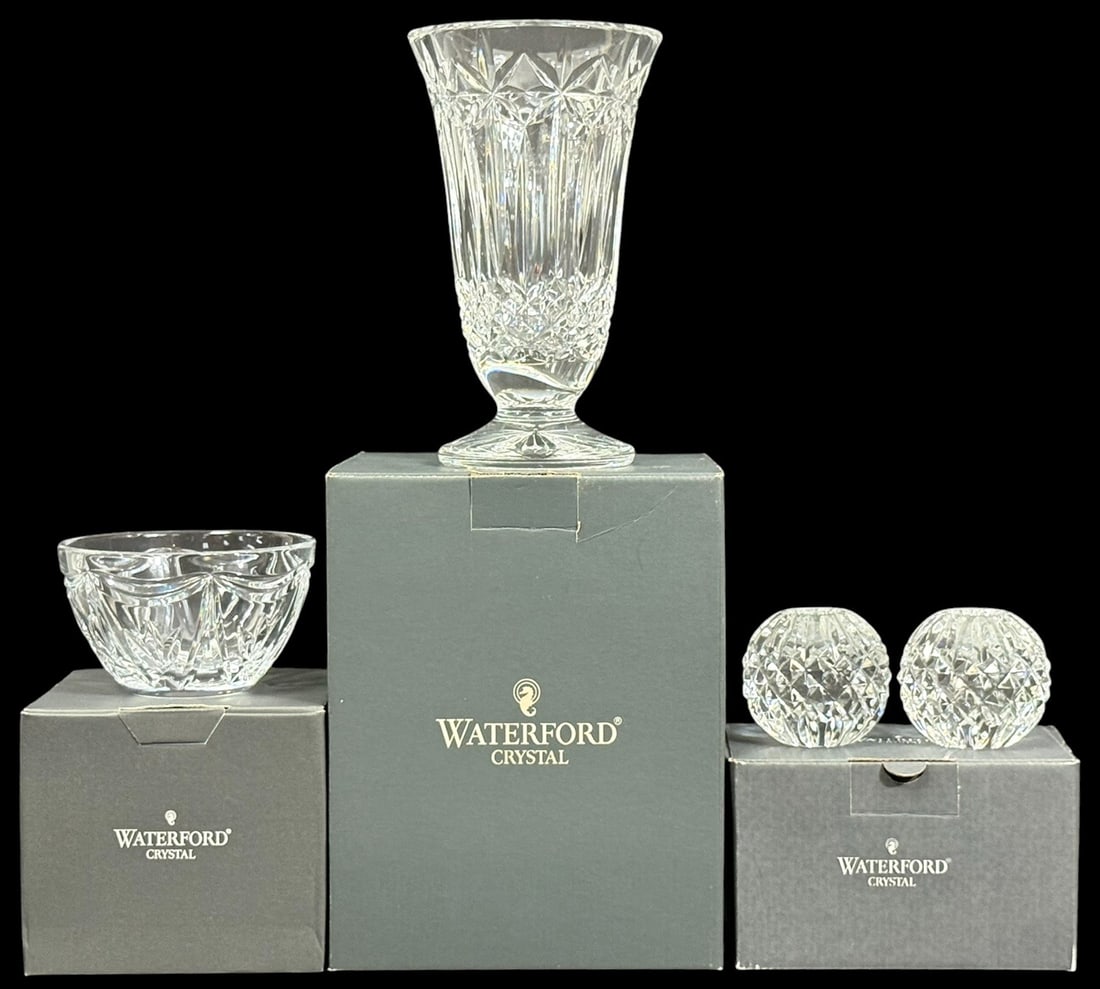 Waterford Crystal Table Items w/ Boxes 4pc LOT (1 of 10)