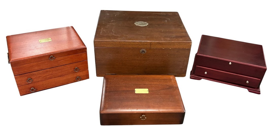 Reed & Barton & Others Flatware Boxes 4pc LOT (1 of 8)