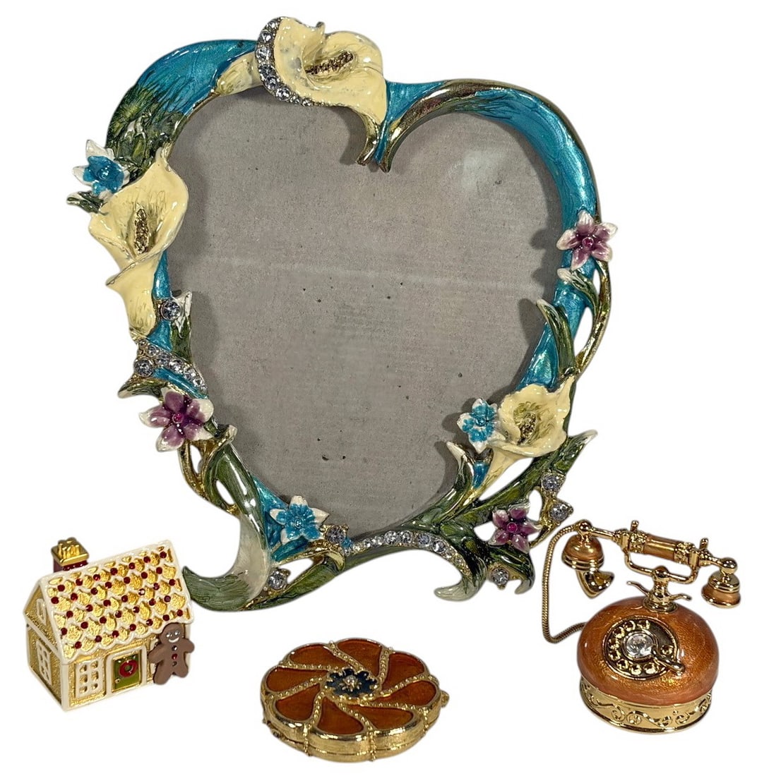 Estee Lauder Boxes & Jay Strongwater Mirror 4pcs (1 of 8)