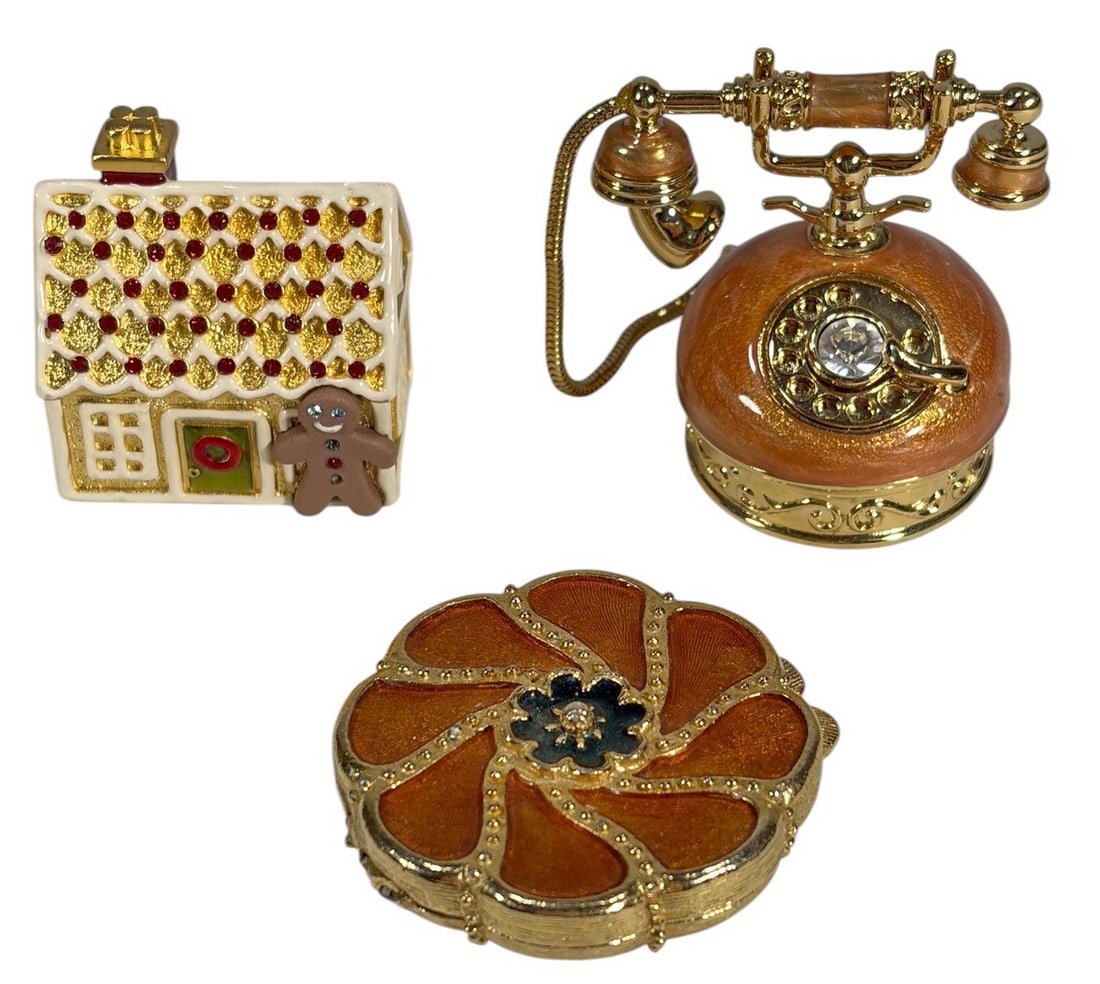 Estee Lauder Solid Perfume Boxes & Mirror 4pcs - 4