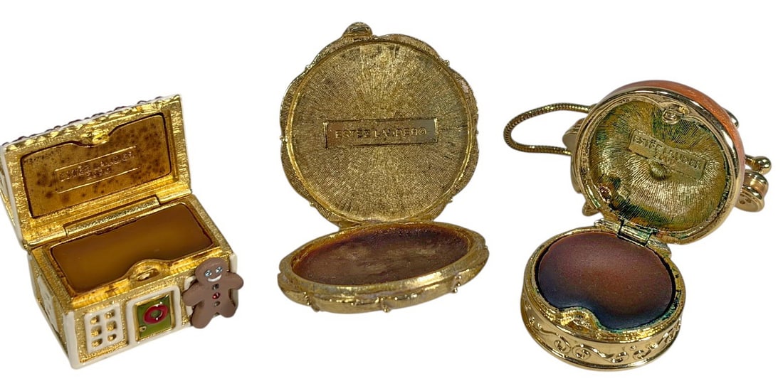 Estee Lauder Solid Perfume Boxes & Mirror 4pcs - 5