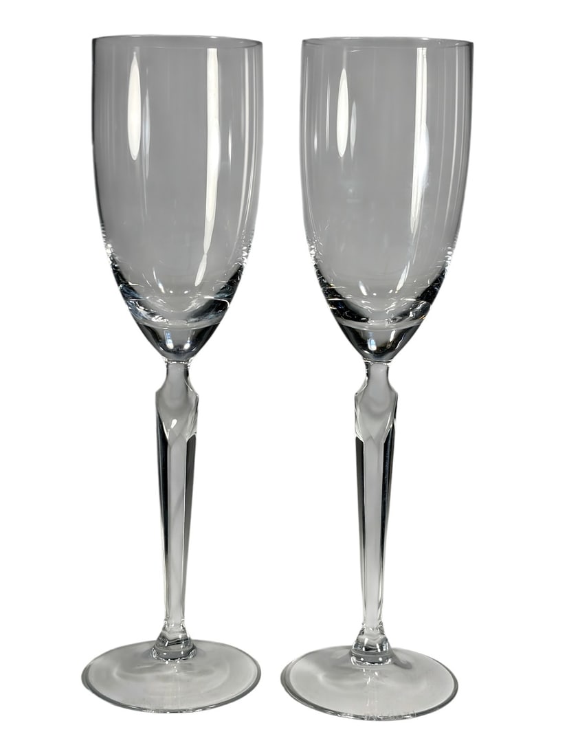 Bvlgari Eccentrica Crystal Champagne Flute 2pc LOT (1 of 7)