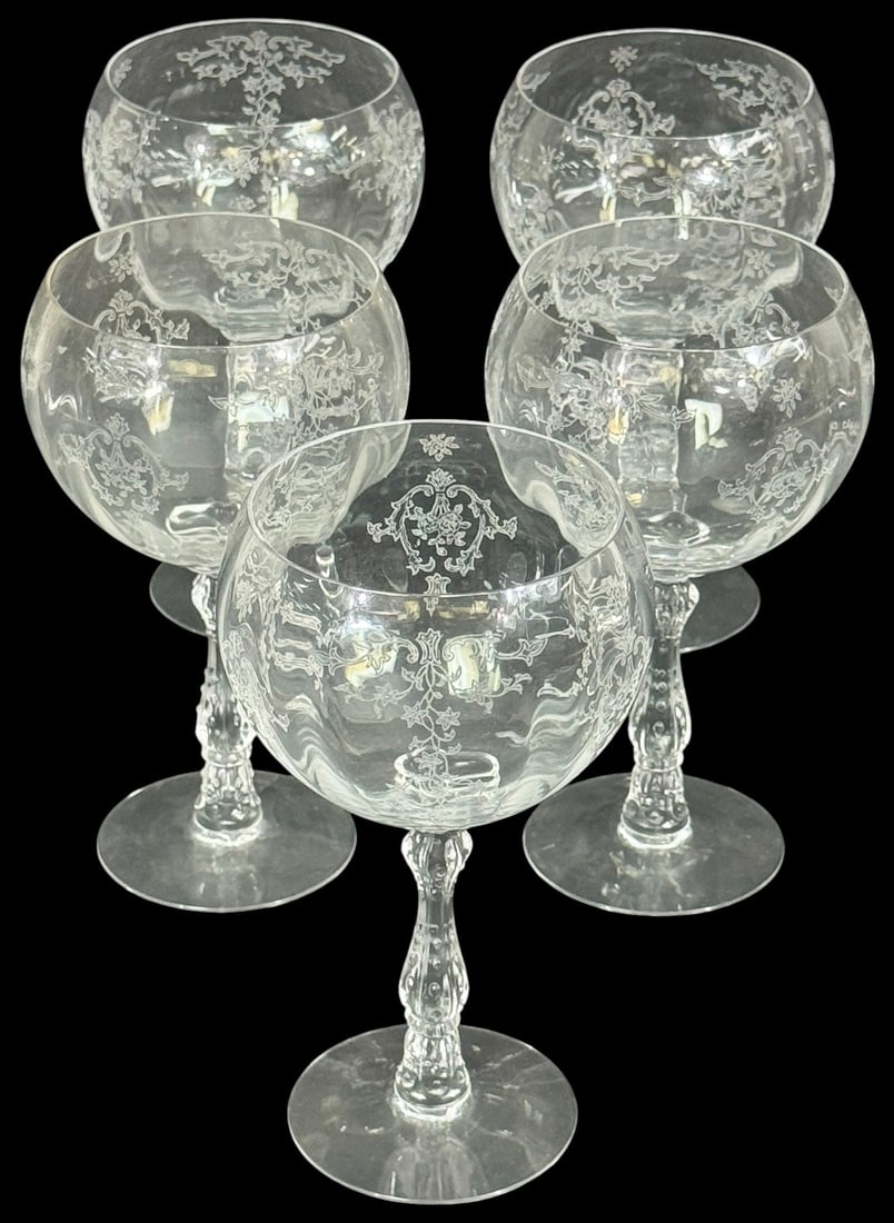 Fostoria Navarre Crystal Wine Glasses 4pc SET (1 of 9)