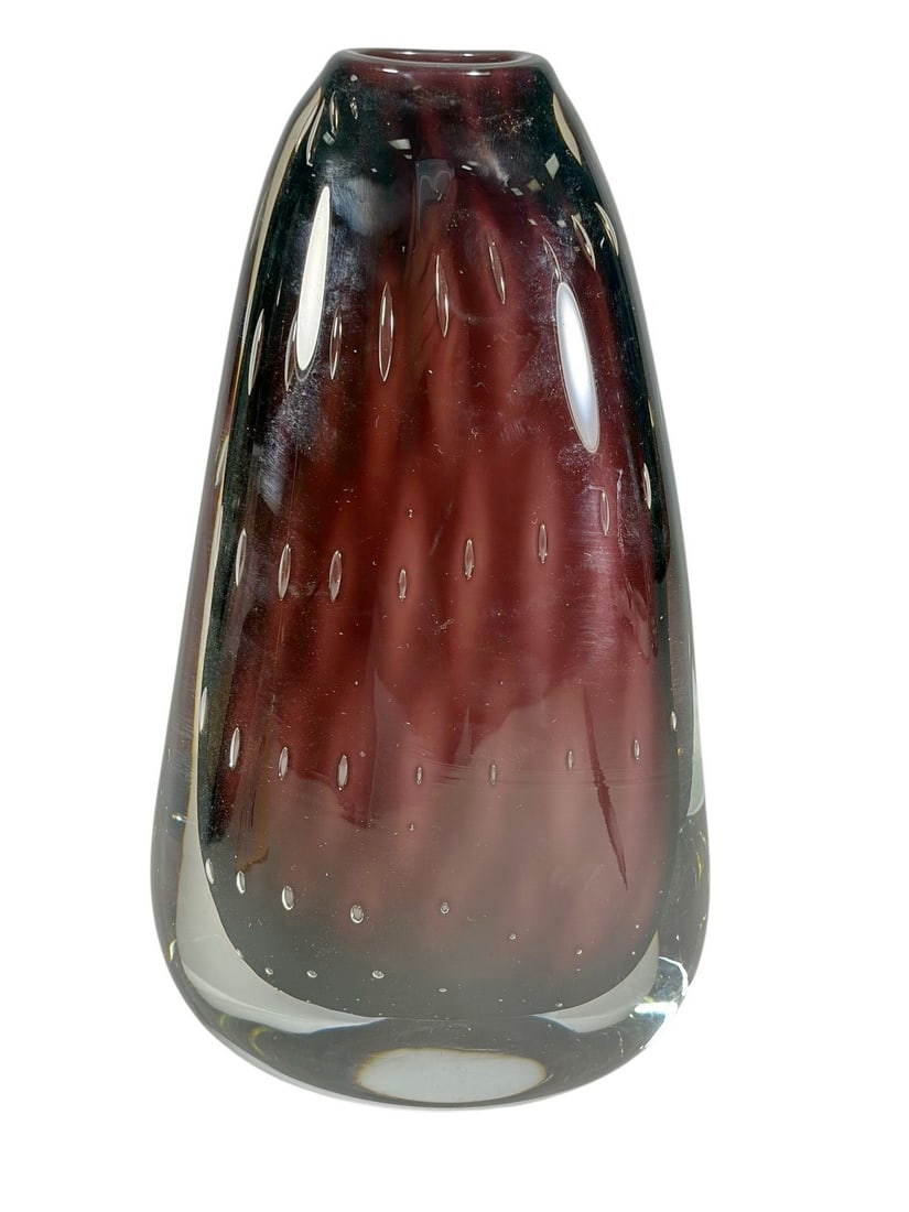 Italian Sommerso Murano Style Amethyst Vase (1 of 7)