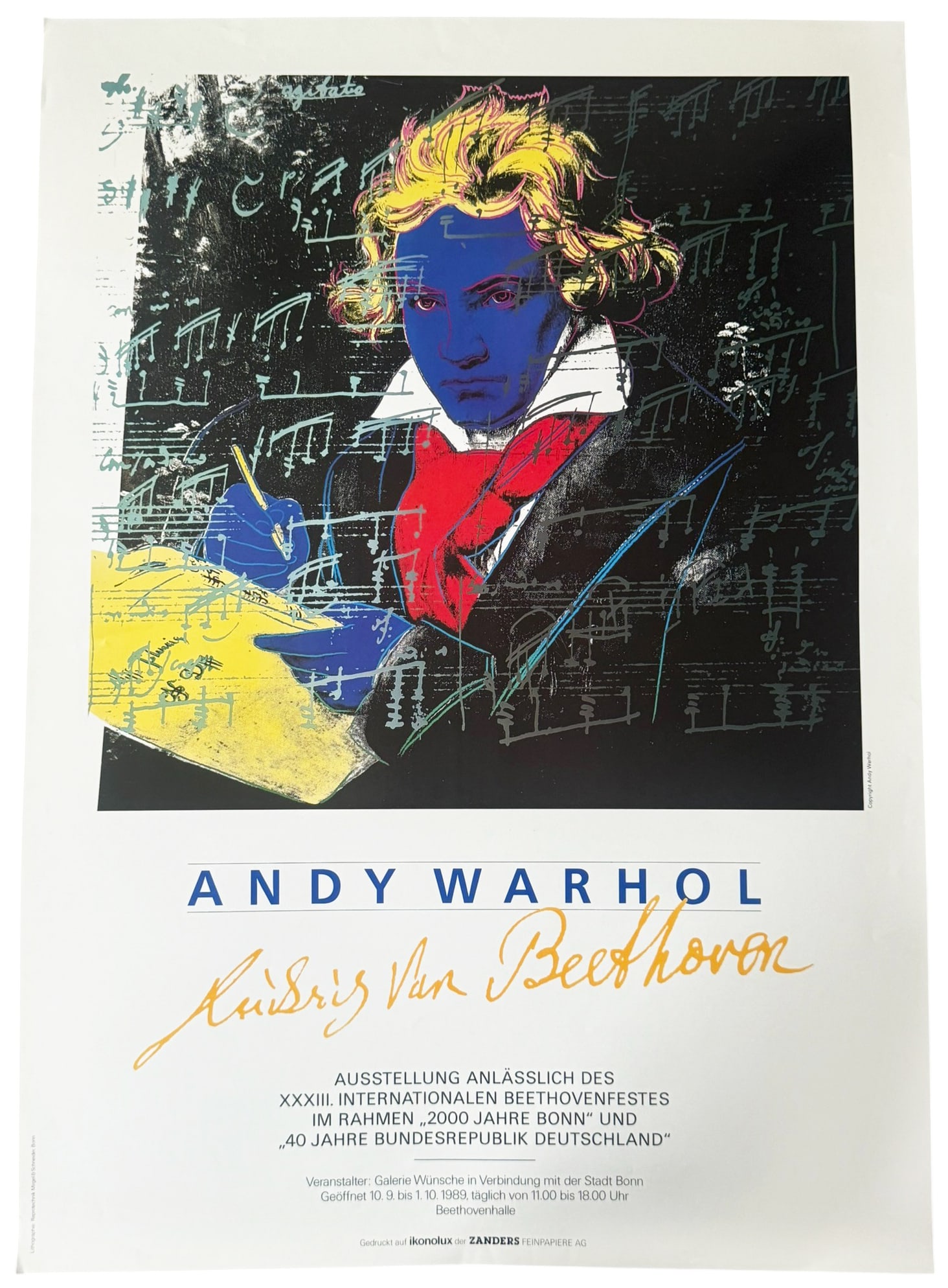 Andy Warhol Beethoven Exhibition Poster (1 of 9)