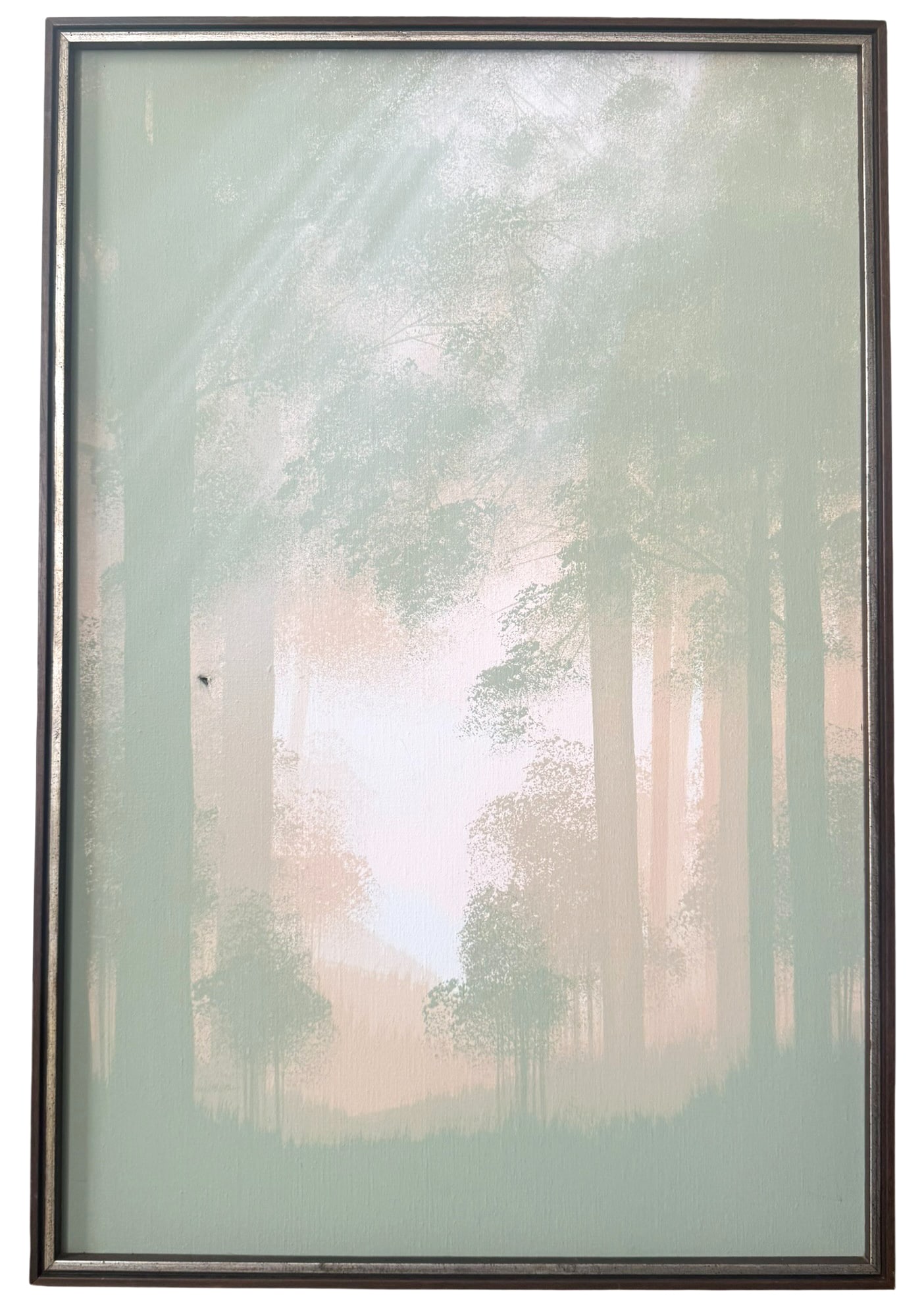 Jack Hagman Landscape Oil Painting SIGNED w/ COA: Jack Hagman (American, born 1937) 20th-century landscape oil painting on canvas titled 'Green Sunlit Valley.' The painting comes with the original Merrill Chase gallery label and artist biography on t