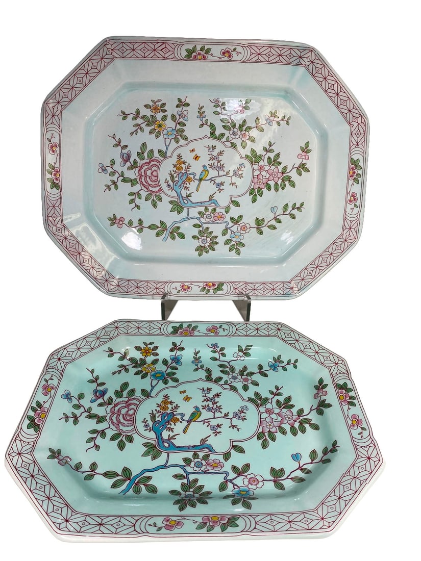 Adams England Singapore Bird Porcelain Trays 2pcs (1 of 6)