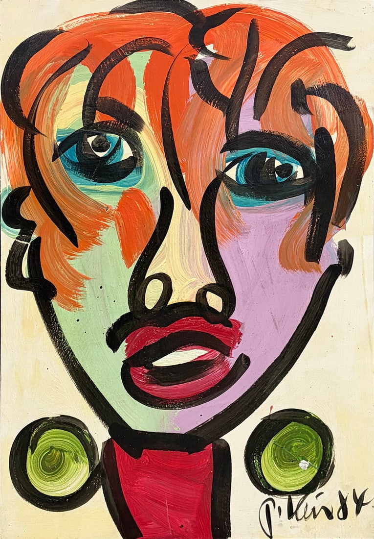 Peter Robert Keil b.1942 German Oil on Masonite (1 of 4)