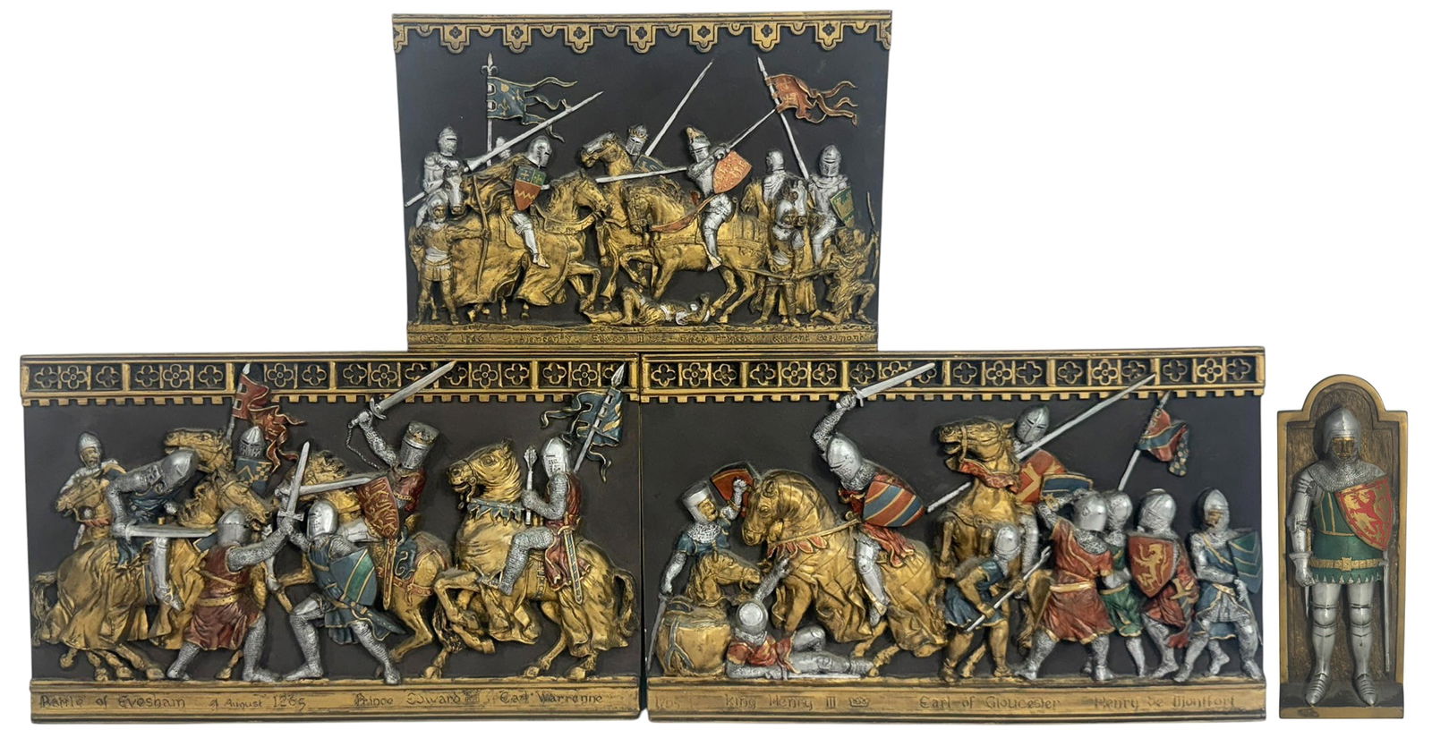 Marcus Designs Medieval Battle Relief Plaques 4pcs (1 of 11)