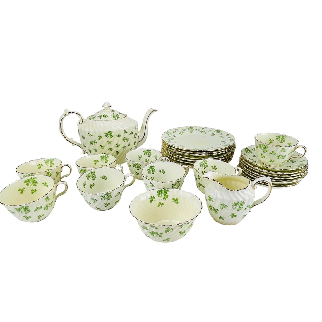 Aynsley English Bone China Shamrock Porcelain LOT (1 of 8)