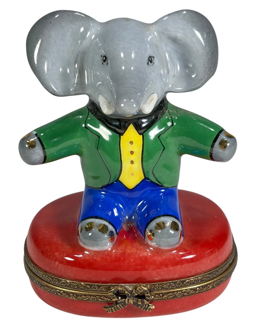 Limoges Babar The Elephant Porcelain Trinket Box (1 of 5)