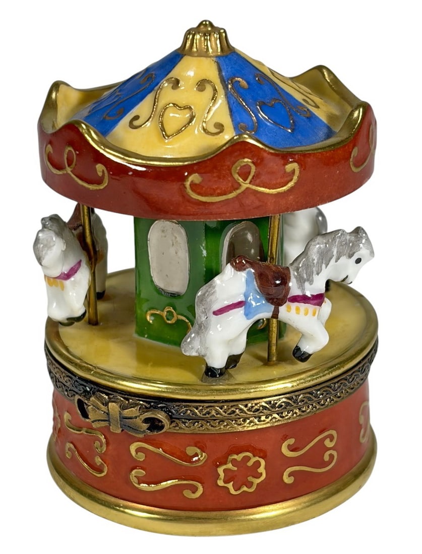 Limoges France Merry Go Round Carousel Trinket Box (1 of 5)