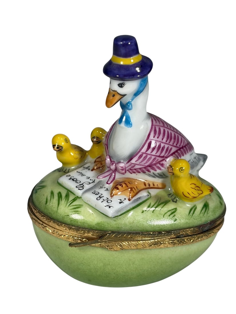 Artoria Limoges Mother Goose Porcelain Trinket Box (1 of 6)