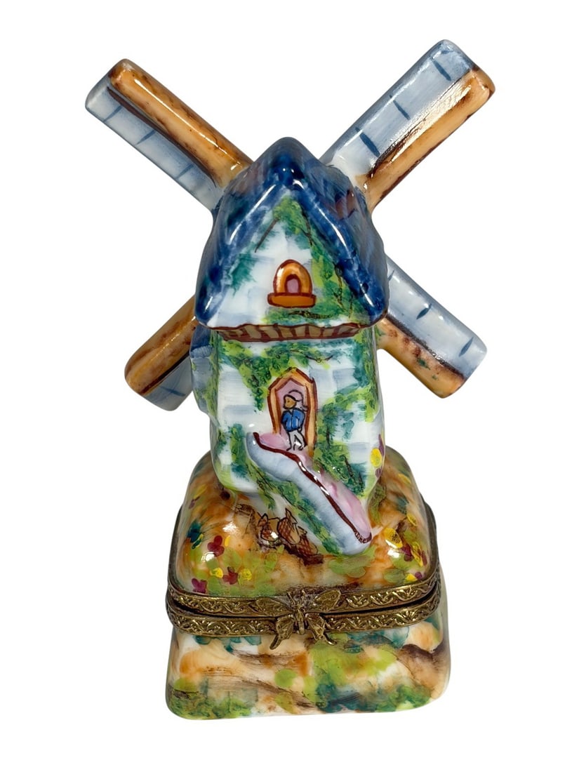 Rochard Limoges Windmill Porcelain Trinket Box (1 of 6)