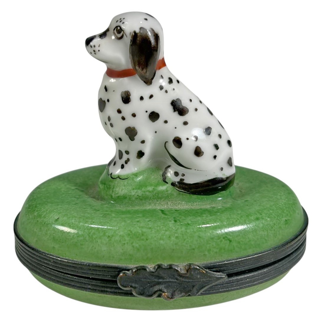 Limoges France Dalmatian Dog Porcelain Trinket Box (1 of 4)
