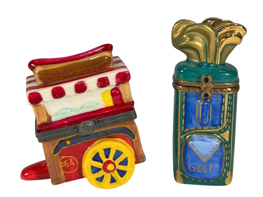 Limoges France Golf Bag & Other Hot Dog Cart 2pcs (1 of 11)