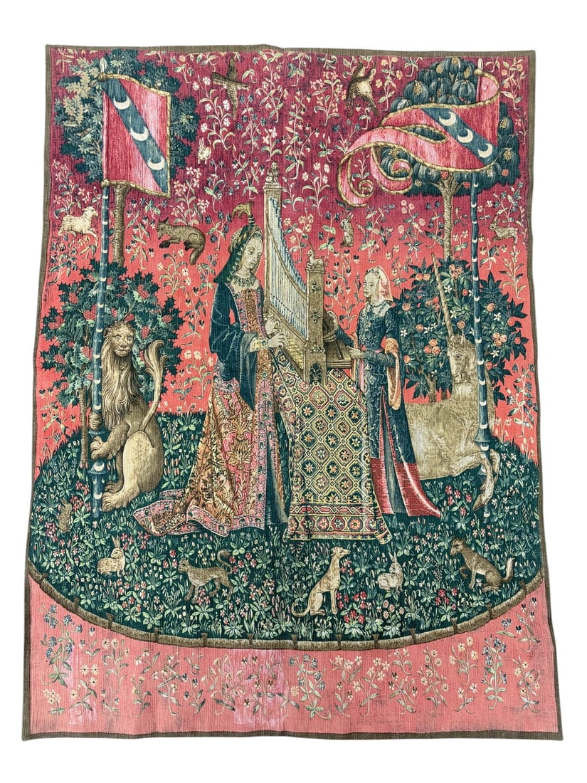 French Tapestry Reproduction The Lady at the Organ (1 of 10)