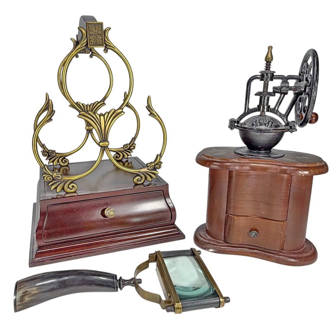 Magnifier, Bottle Holder & Coffee Grinder 3pc LOT (1 of 8)