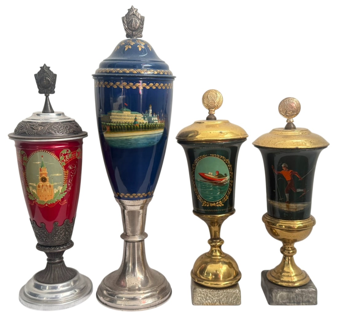 Russian Olympic-Themed Commemorative Cups 4pc LOT (1 of 7)