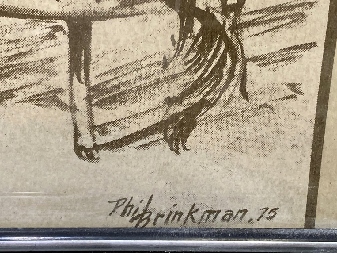 VTG Dogs Drinking on the Bar offset Prints 4pc LOT - 6