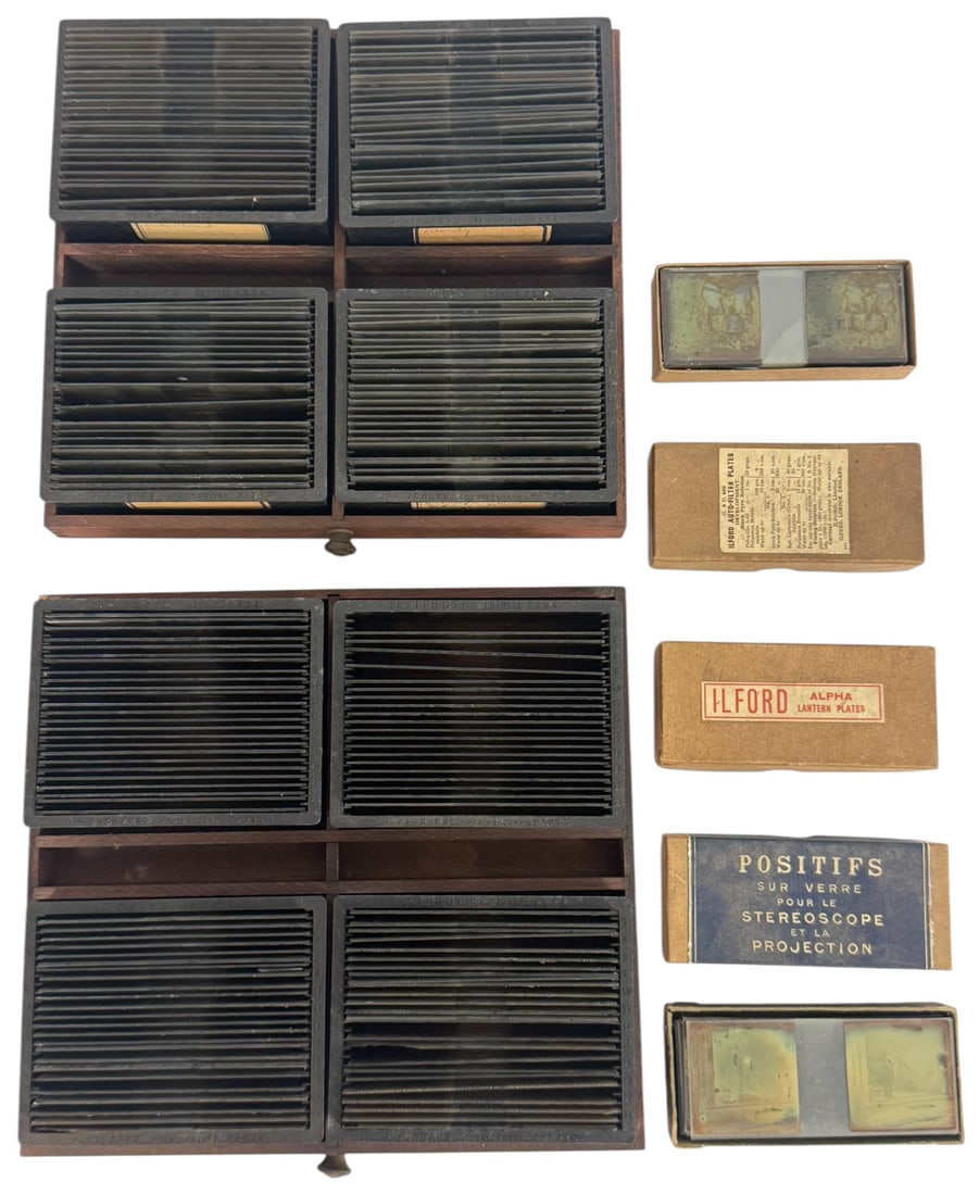 Antique 20th C. Glass Plate Negatives 238pc LOT (1 of 10)