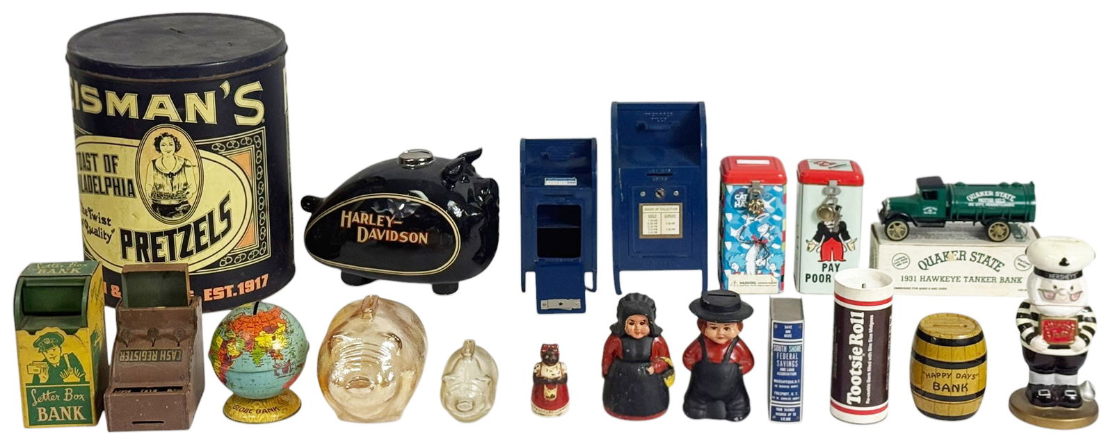 Vintage American Collectible Banks 19pc LOT (1 of 6)