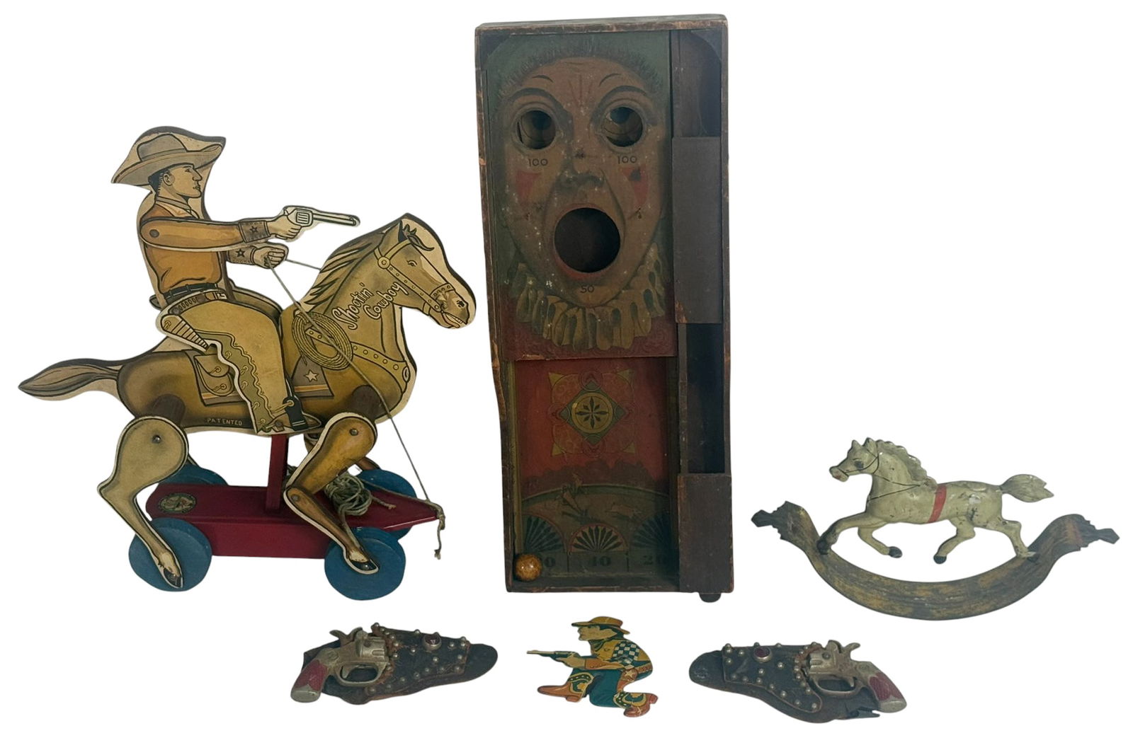 Vintage Mid Century Western Carnival Toys 6pc LOT (1 of 12)