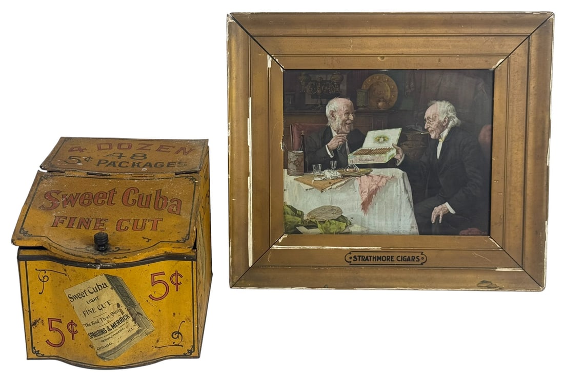 Vintage Tobacciana Advertising Displays 2pc LOT (1 of 14)