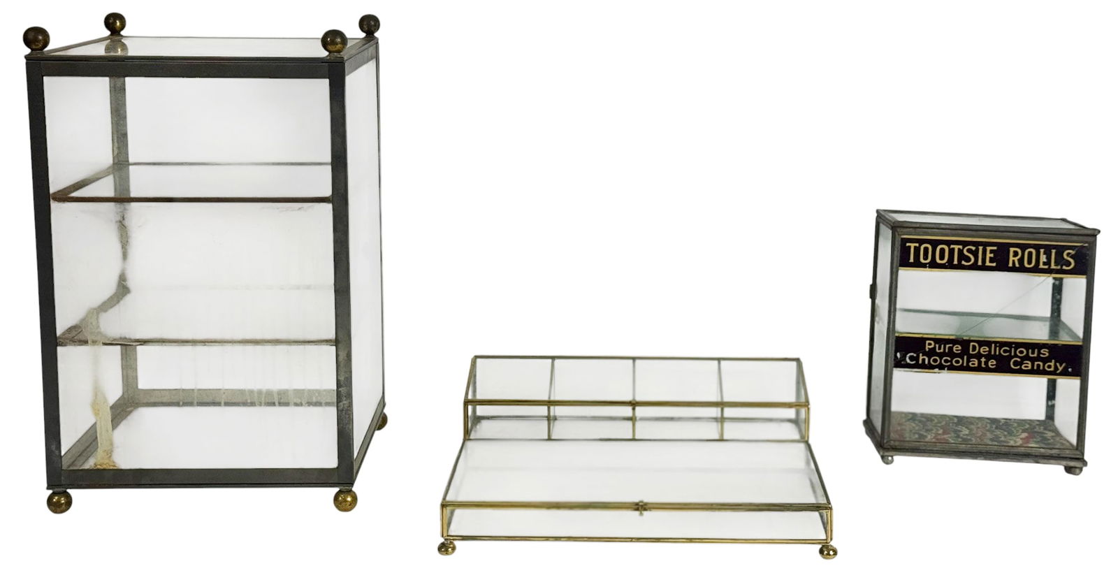 Vintage U.S. Candy Store Display Cases 3pc LOT (1 of 6)