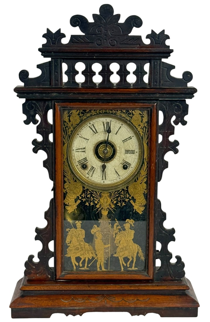 Antique E. N. Welch Gerster American Shelf Clock (1 of 16)