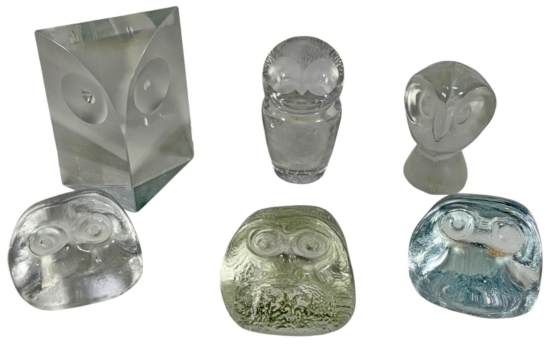 Benny Motzfeldt, Kosta Boda & Others Glass Owl Fig (1 of 6)